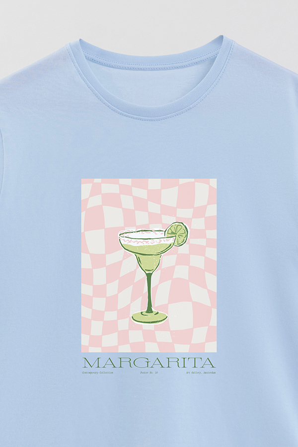 REMERA BASICA ESTAMPADA DRINK MARGARITA