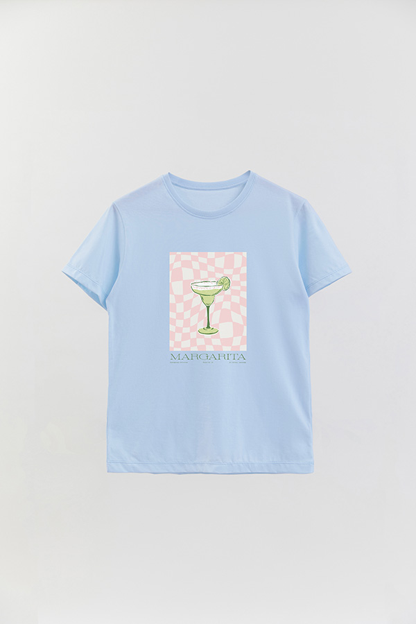 REMERA BASICA ESTAMPADA DRINK MARGARITA