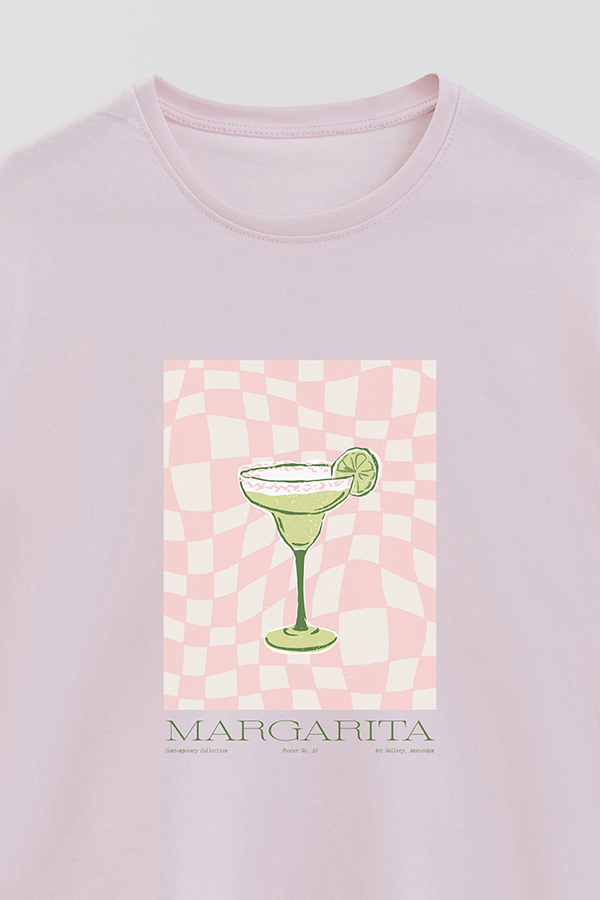 REMERA BASICA ESTAMPADA DRINK MARGARITA