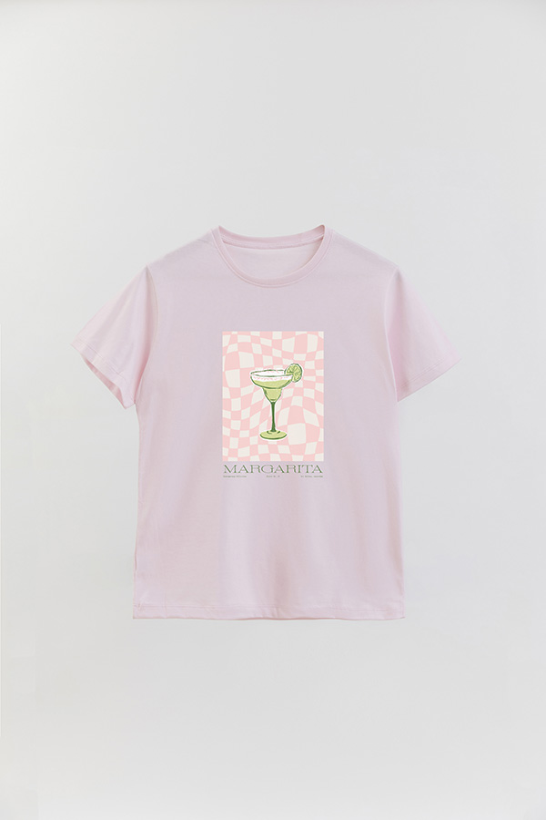 REMERA BASICA ESTAMPADA DRINK MARGARITA