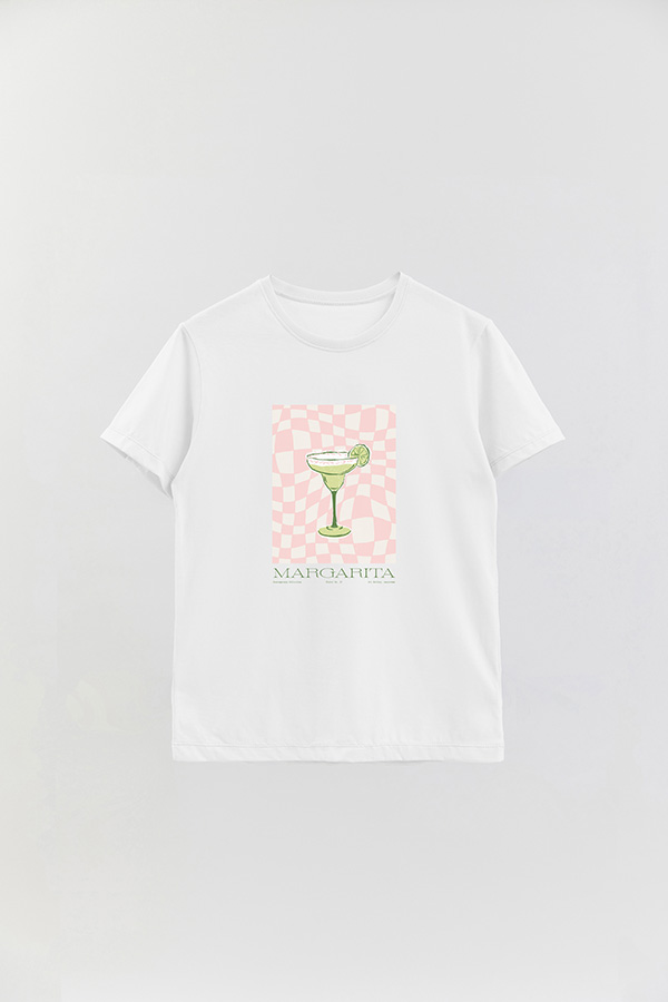 REMERA BASICA ESTAMPADA DRINK MARGARITA