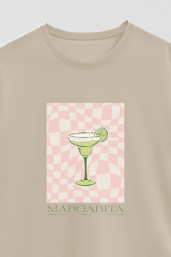 REMERA BASICA ESTAMPADA DRINK MARGARITA