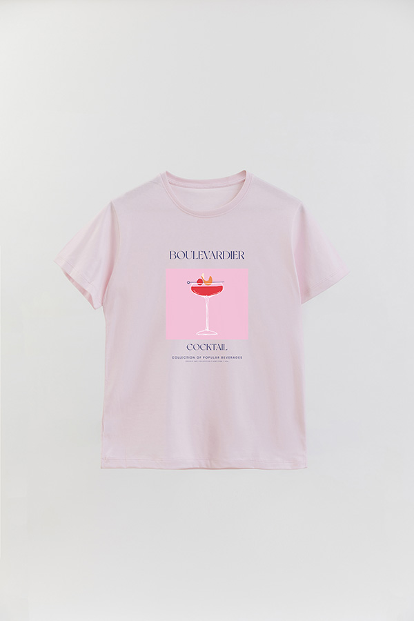 REMERA BASICA ESTAMPADA DRINK BOULEVARDIER