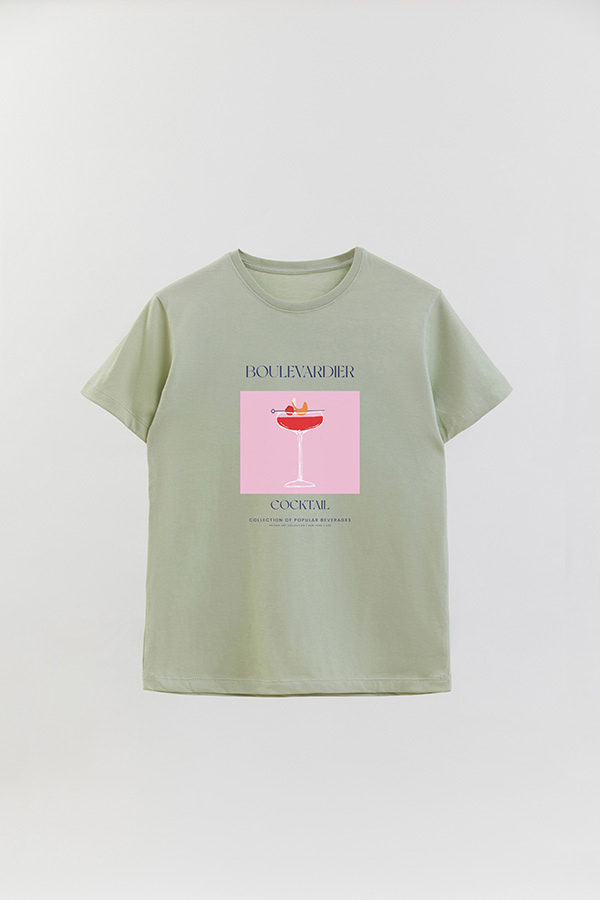 REMERA BASICA ESTAMPADA DRINK BOULEVARDIER