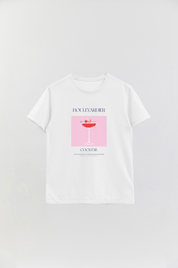 REMERA BASICA ESTAMPADA DRINK BOULEVARDIER