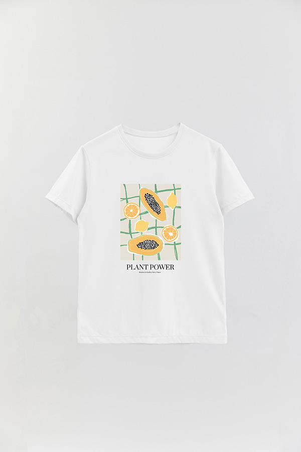 REMERA BASICA ESTAMPADA FOOD VEGAN