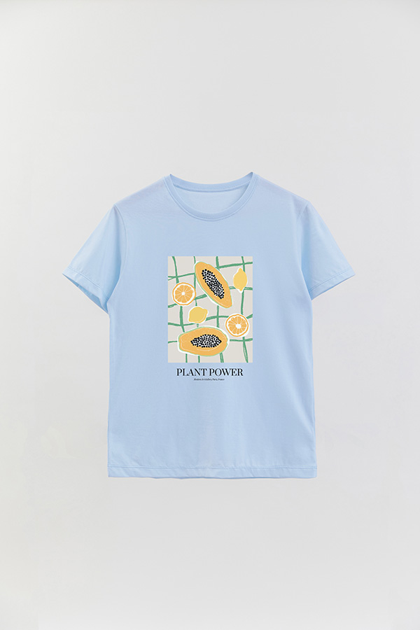 REMERA BASICA ESTAMPADA FOOD VEGAN