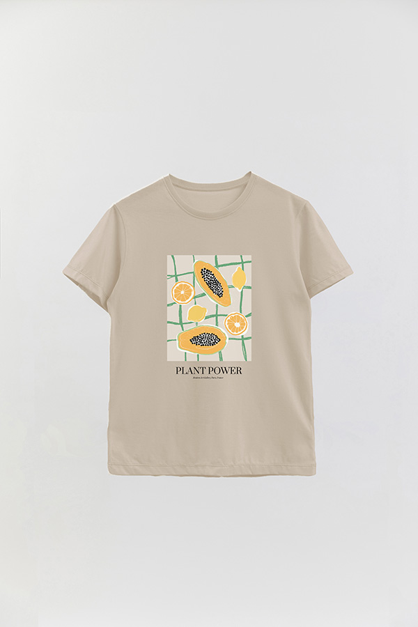 REMERA BASICA ESTAMPADA FOOD VEGAN
