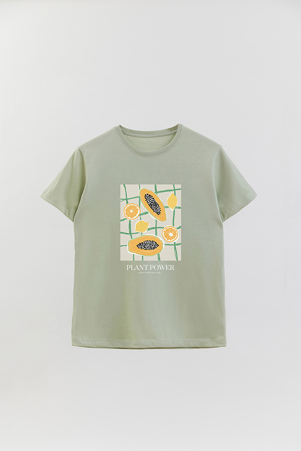 REMERA BASICA ESTAMPADA FOOD VEGAN