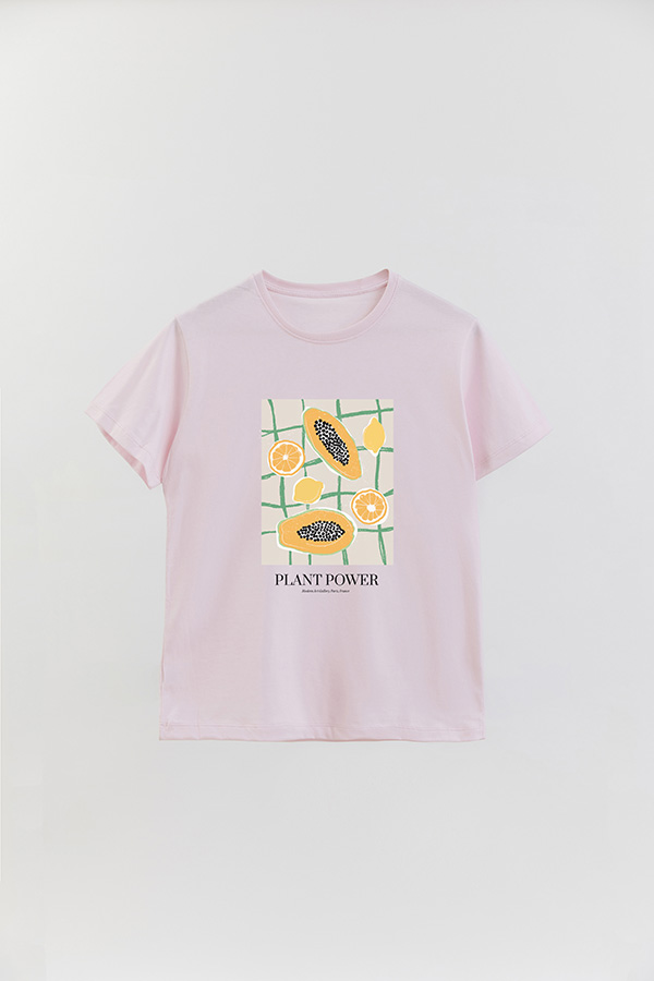 REMERA BASICA ESTAMPADA FOOD VEGAN