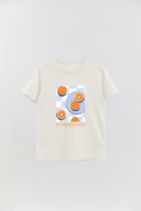 REMERA BASICA ESTAMPADA FOOD SUMMER DAYS
