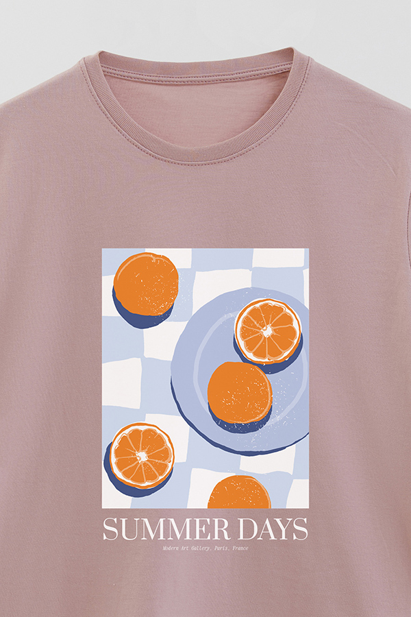 REMERA BASICA ESTAMPADA FOOD SUMMER DAYS