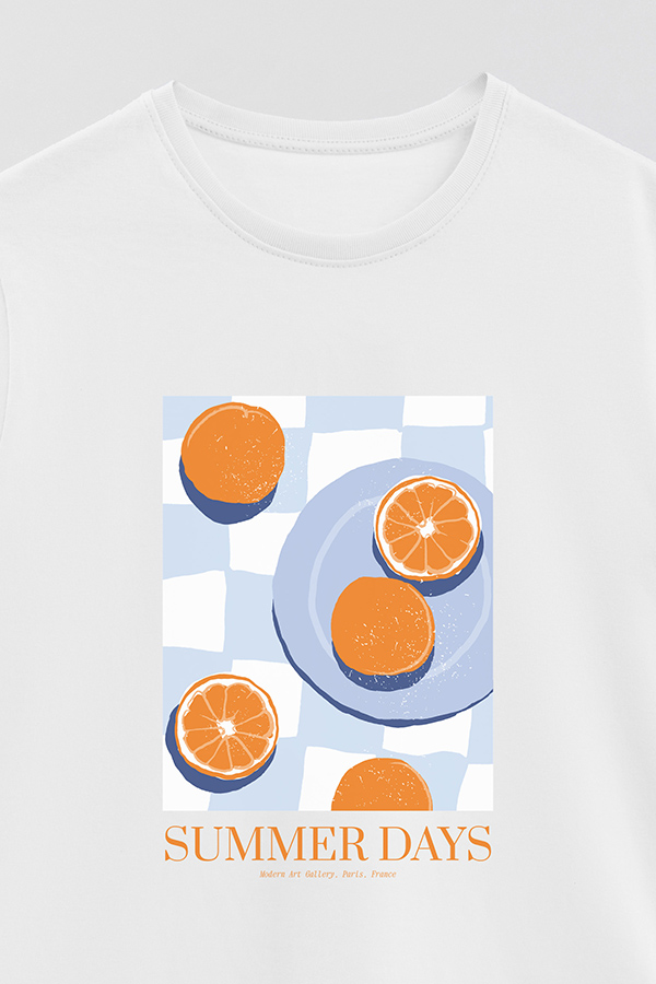 REMERA BASICA ESTAMPADA FOOD SUMMER DAYS