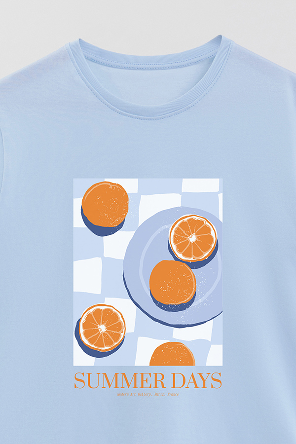 REMERA BASICA ESTAMPADA FOOD SUMMER DAYS