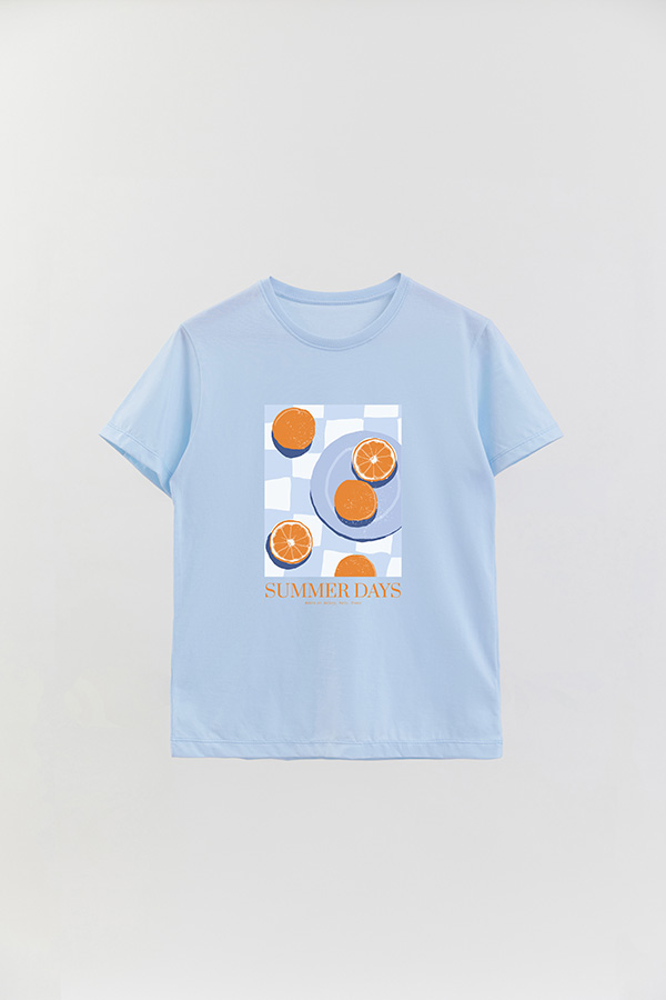 REMERA BASICA ESTAMPADA FOOD SUMMER DAYS
