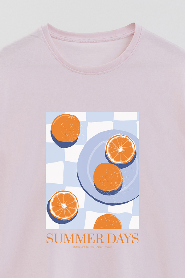 REMERA BASICA ESTAMPADA FOOD SUMMER DAYS