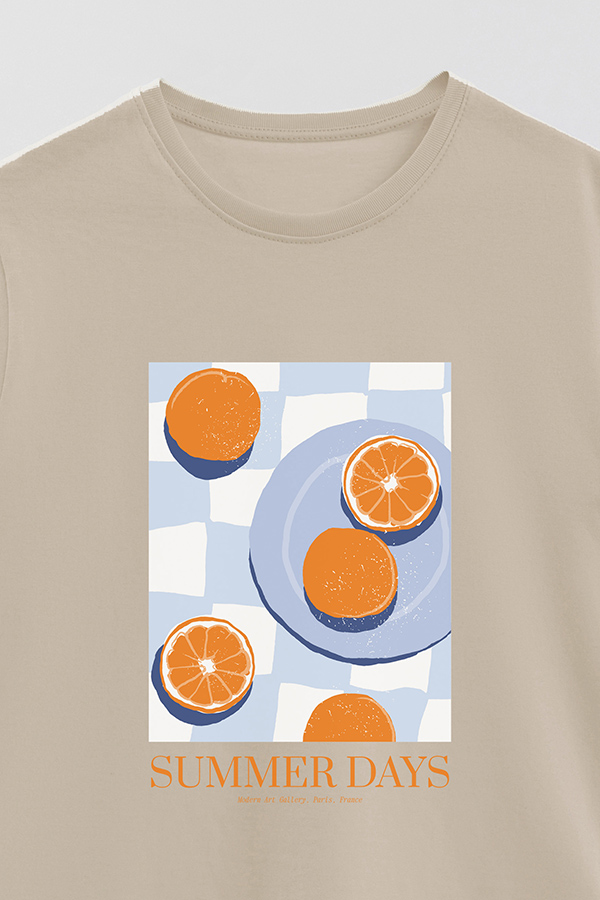 REMERA BASICA ESTAMPADA FOOD SUMMER DAYS