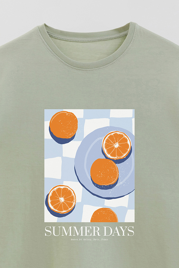 REMERA BASICA ESTAMPADA FOOD SUMMER DAYS