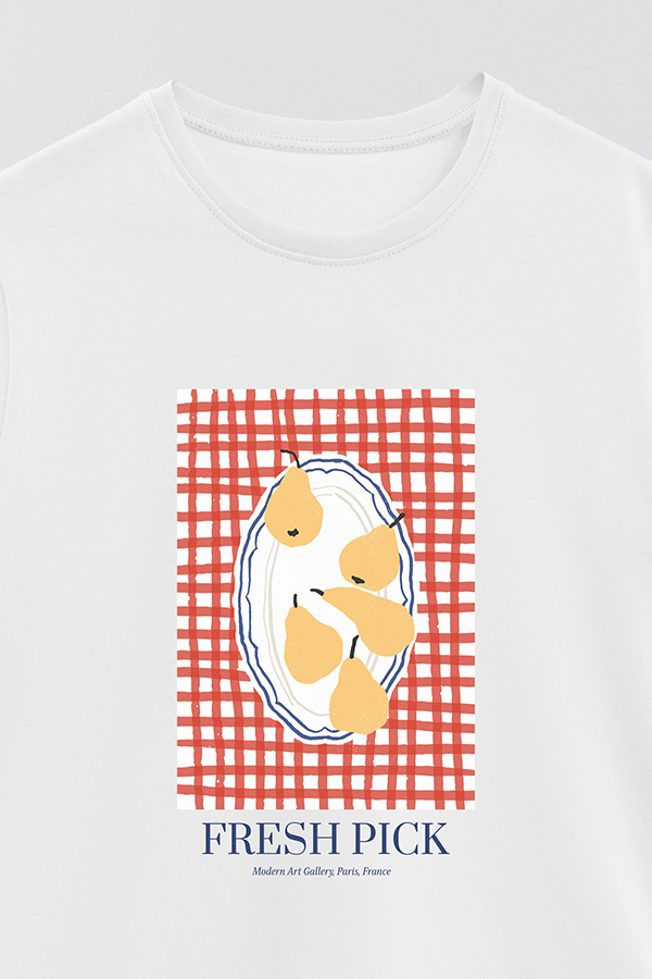 REMERA BASICA ESTAMPADA FOOD PEAR