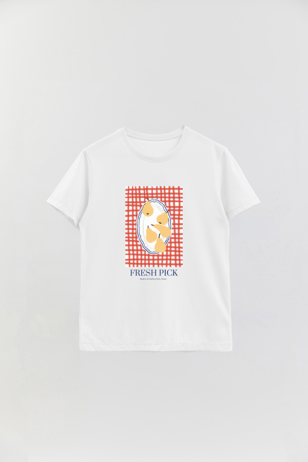 REMERA BASICA ESTAMPADA FOOD PEAR