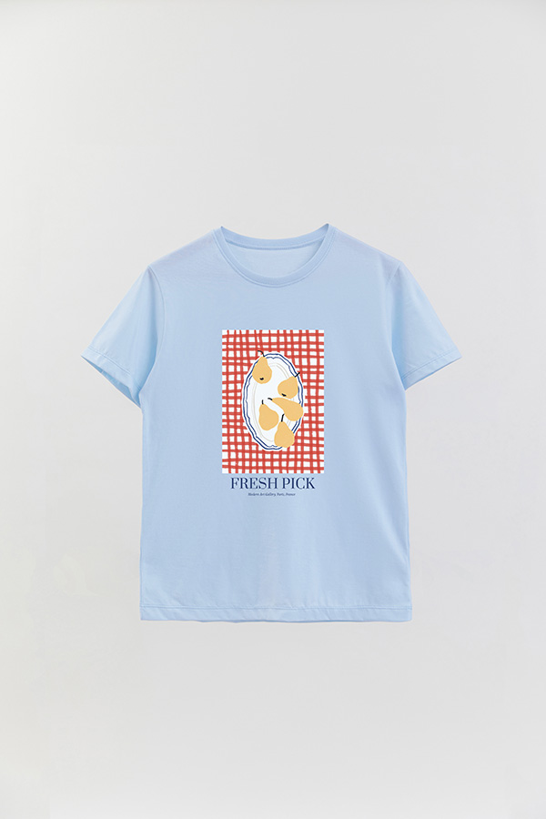 REMERA BASICA ESTAMPADA FOOD PEAR
