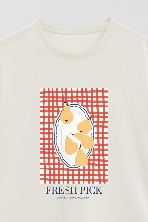 REMERA BASICA ESTAMPADA FOOD PEAR