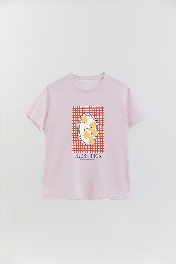 REMERA BASICA ESTAMPADA FOOD PEAR