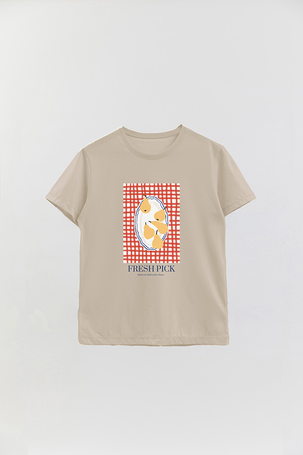 REMERA BASICA ESTAMPADA FOOD PEAR