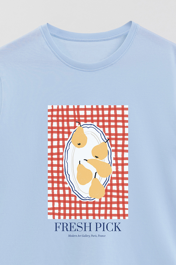 REMERA BASICA ESTAMPADA FOOD PEAR