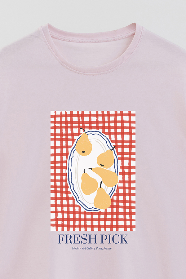 REMERA BASICA ESTAMPADA FOOD PEAR