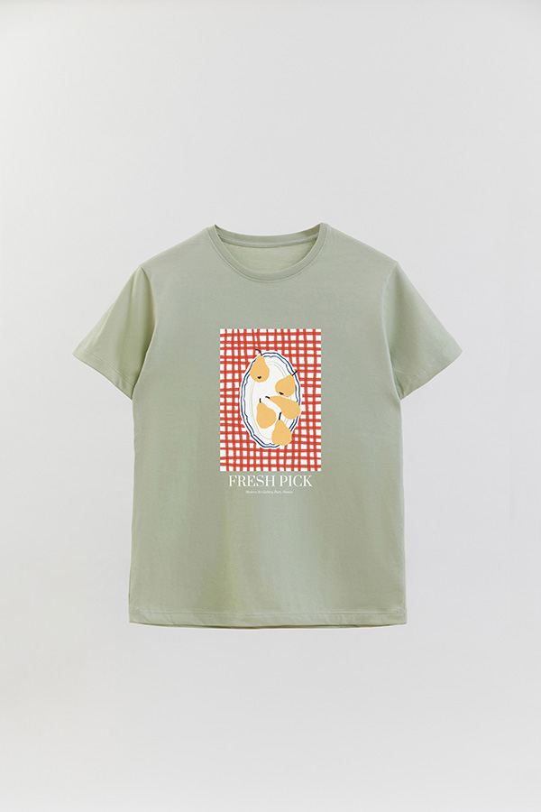 REMERA BASICA ESTAMPADA FOOD PEAR