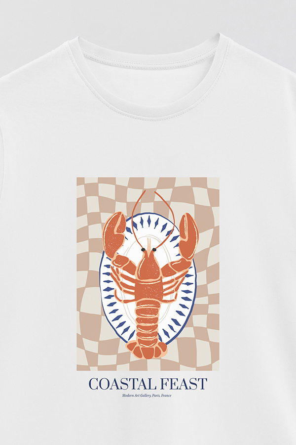 REMERA BASICA ESTAMPADA FOOD LOBSTER