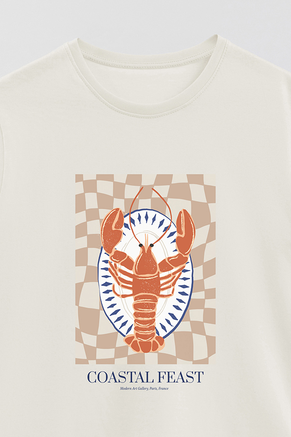REMERA BASICA ESTAMPADA FOOD LOBSTER