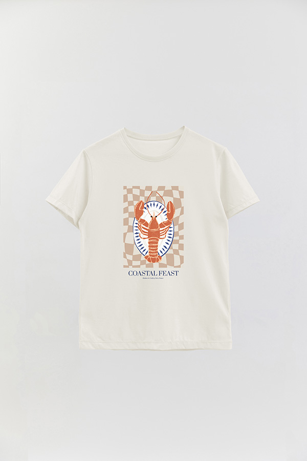 REMERA BASICA ESTAMPADA FOOD LOBSTER