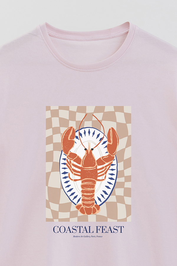 REMERA BASICA ESTAMPADA FOOD LOBSTER