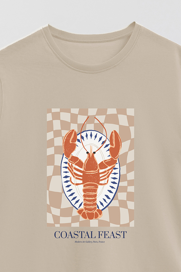 REMERA BASICA ESTAMPADA FOOD LOBSTER