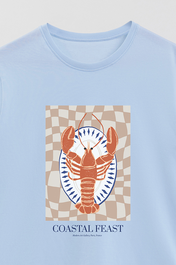 REMERA BASICA ESTAMPADA FOOD LOBSTER