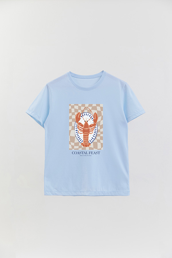 REMERA BASICA ESTAMPADA FOOD LOBSTER