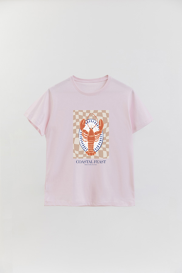 REMERA BASICA ESTAMPADA FOOD LOBSTER