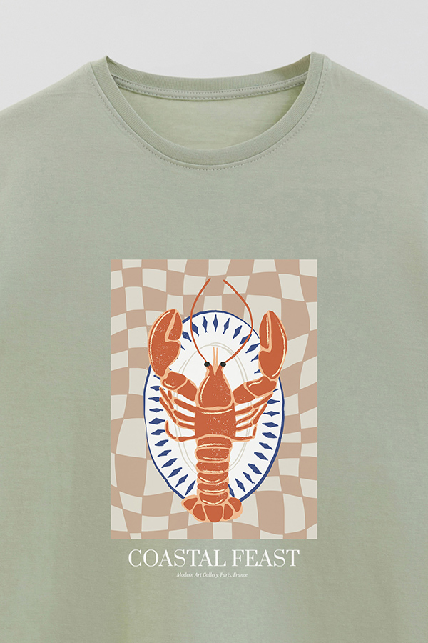 REMERA BASICA ESTAMPADA FOOD LOBSTER