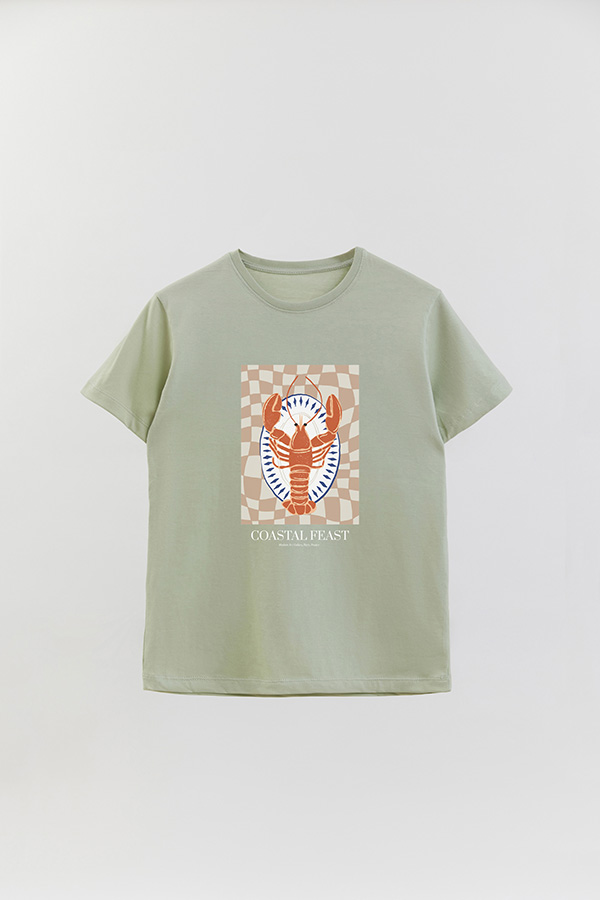 REMERA BASICA ESTAMPADA FOOD LOBSTER