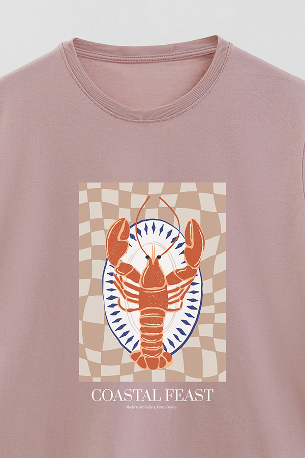 REMERA BASICA ESTAMPADA FOOD LOBSTER