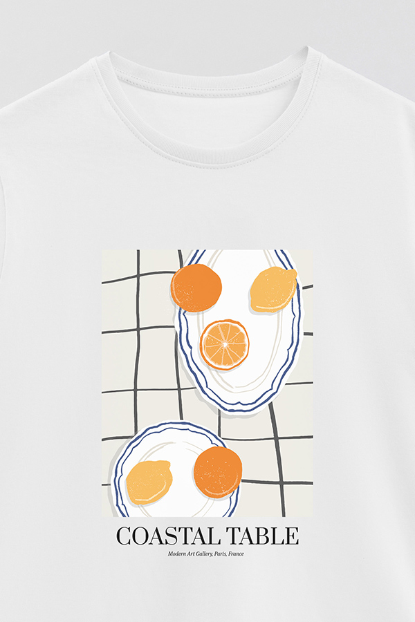 REMERA BASICA ESTAMPADA FOOD CITRUS