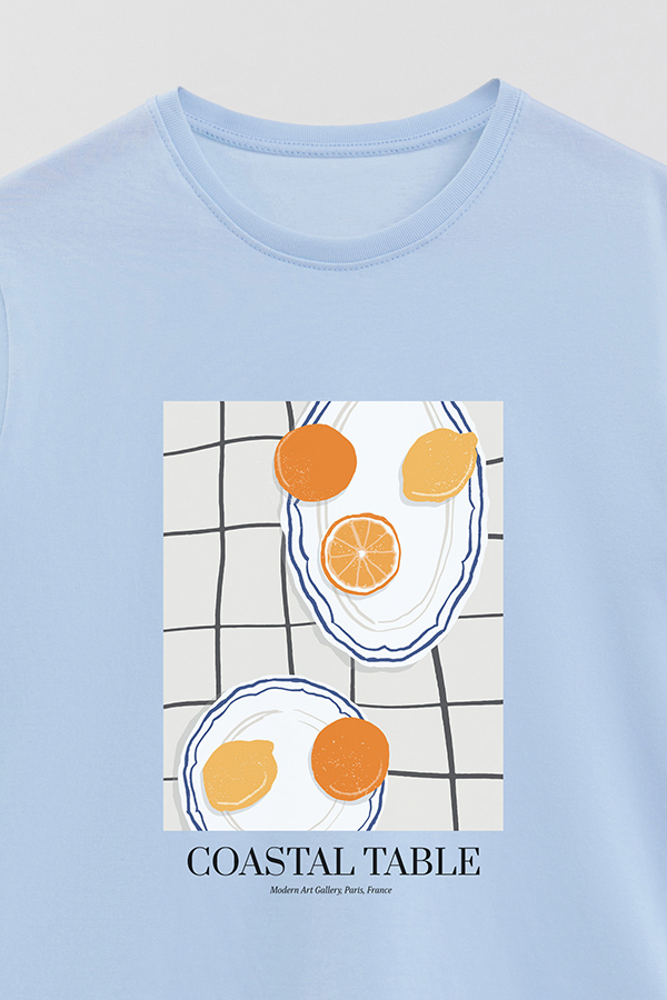 REMERA BASICA ESTAMPADA FOOD CITRUS