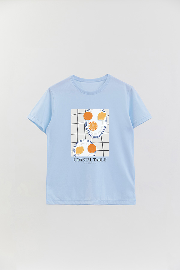 REMERA BASICA ESTAMPADA FOOD CITRUS