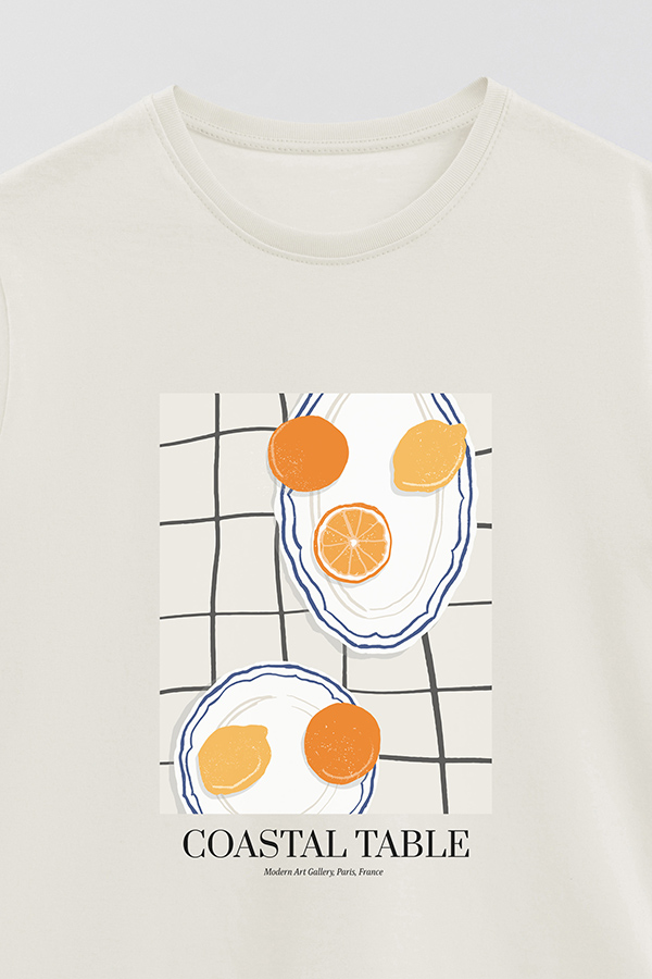 REMERA BASICA ESTAMPADA FOOD CITRUS