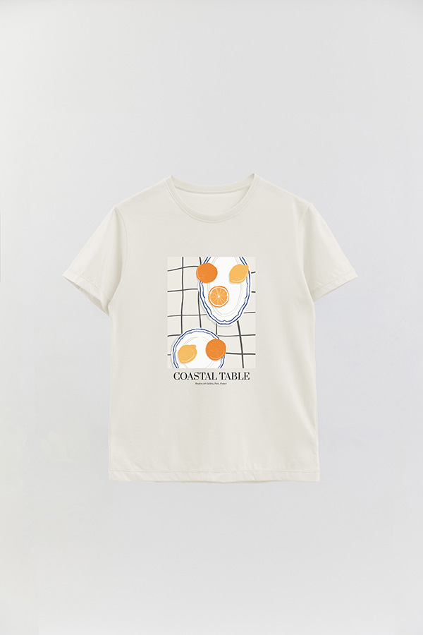REMERA BASICA ESTAMPADA FOOD CITRUS