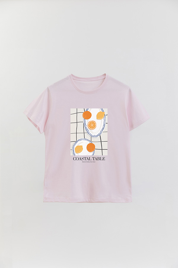 REMERA BASICA ESTAMPADA FOOD CITRUS