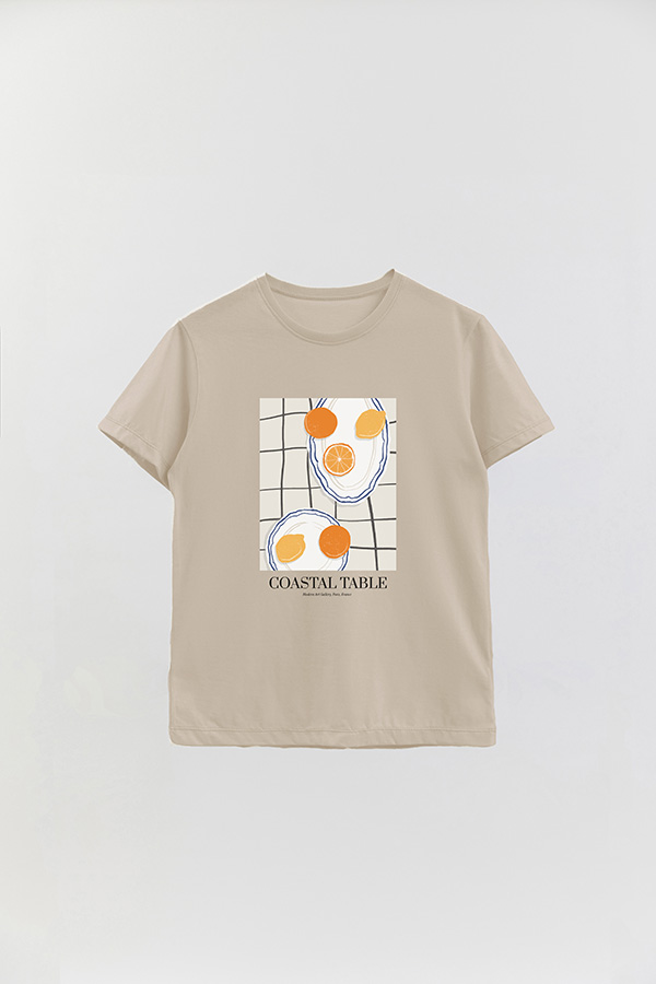 REMERA BASICA ESTAMPADA FOOD CITRUS