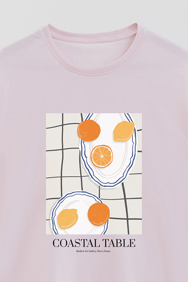 REMERA BASICA ESTAMPADA FOOD CITRUS